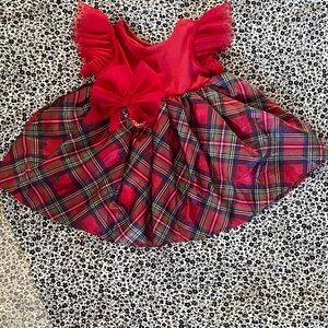 Barbie Red Plaid Kids Dress Size 2T